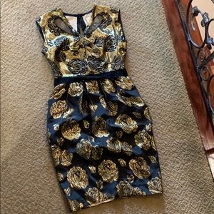 Phillip Lim cocktail dress - black and gold size 4